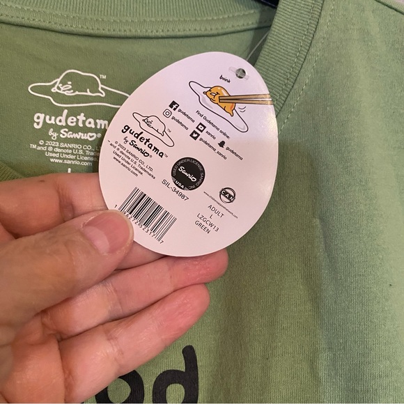 Gudetama. Sanrio Mood shirt SZ L NWT “Meh” Sad Egg! - Picture 6 of 6